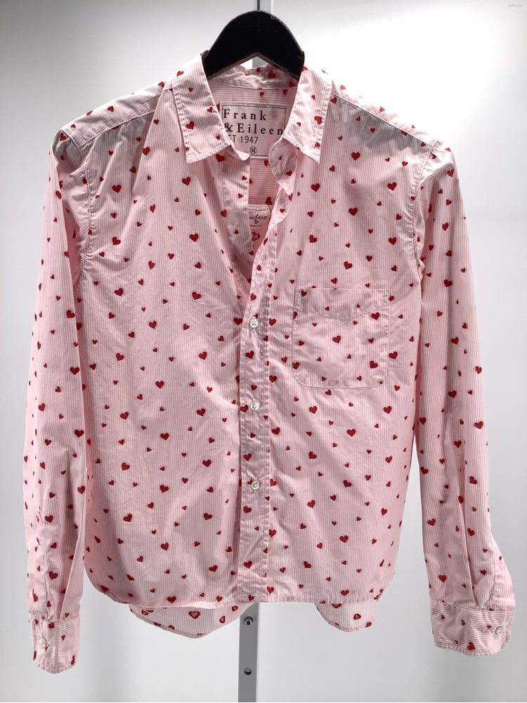 Frank & Eileen Size M Pink & Red Silvie Shirt