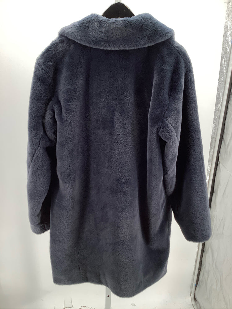 Velvet by Graham Spencer Size L Navy Carolyn Coat