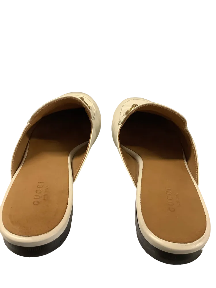 Gucci Shoe Size 9.5 White Mules