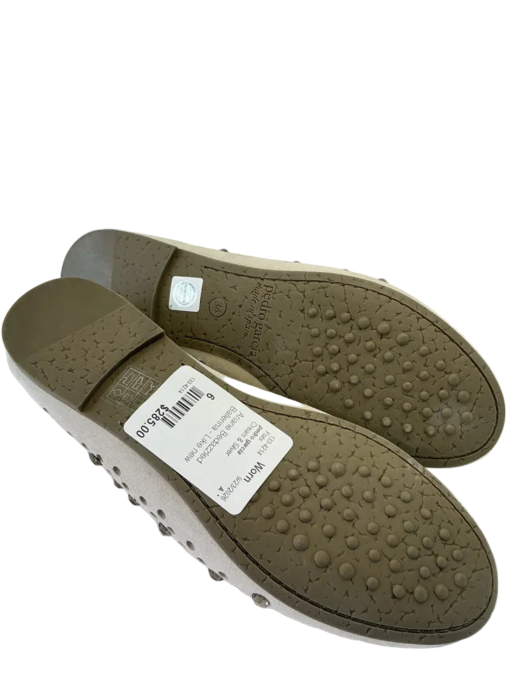 pedro garcia Shoe Size 6 Cream & Silver Flats