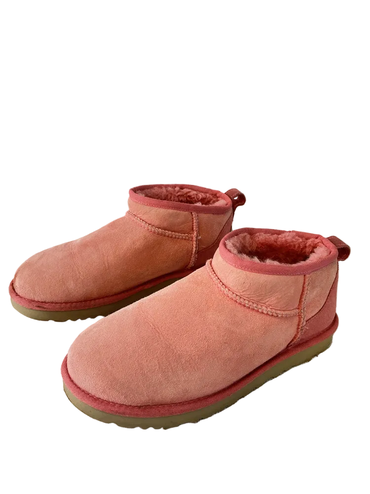 Ugg Shoe Size 8 Pink Ultra Mini Boots