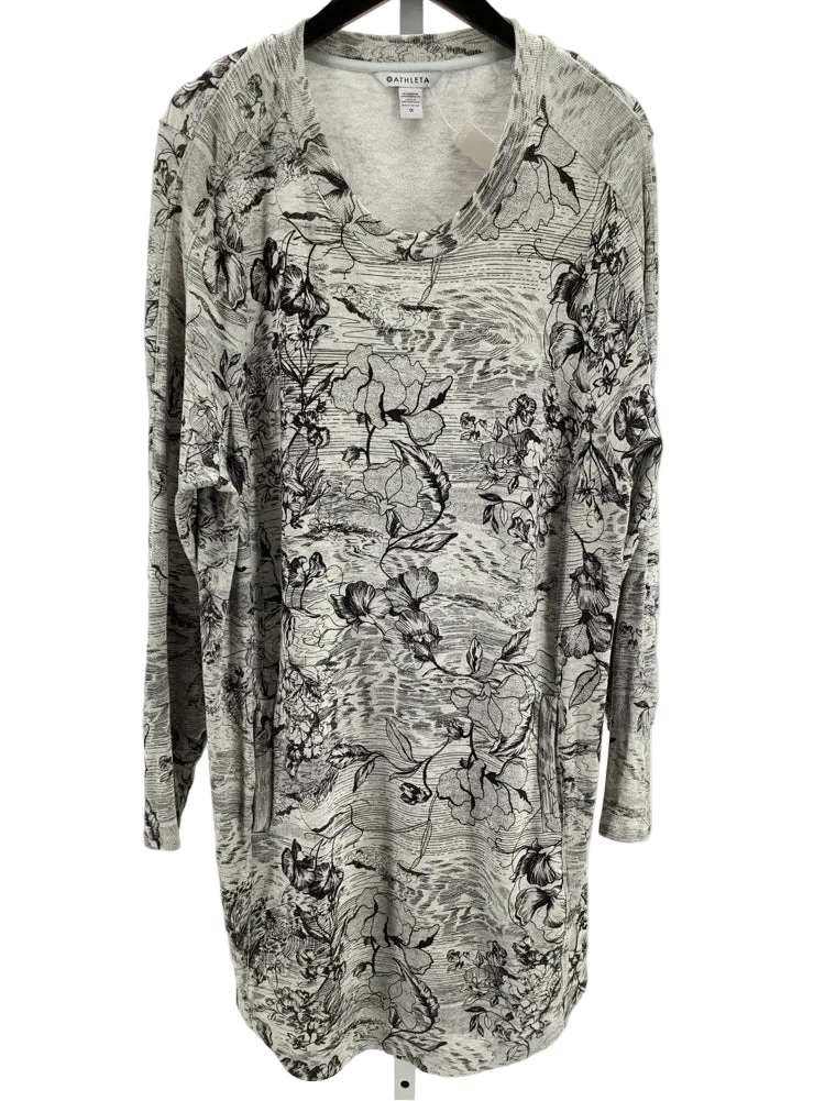 Athleta Size 1X Gray & Black Balance Dress