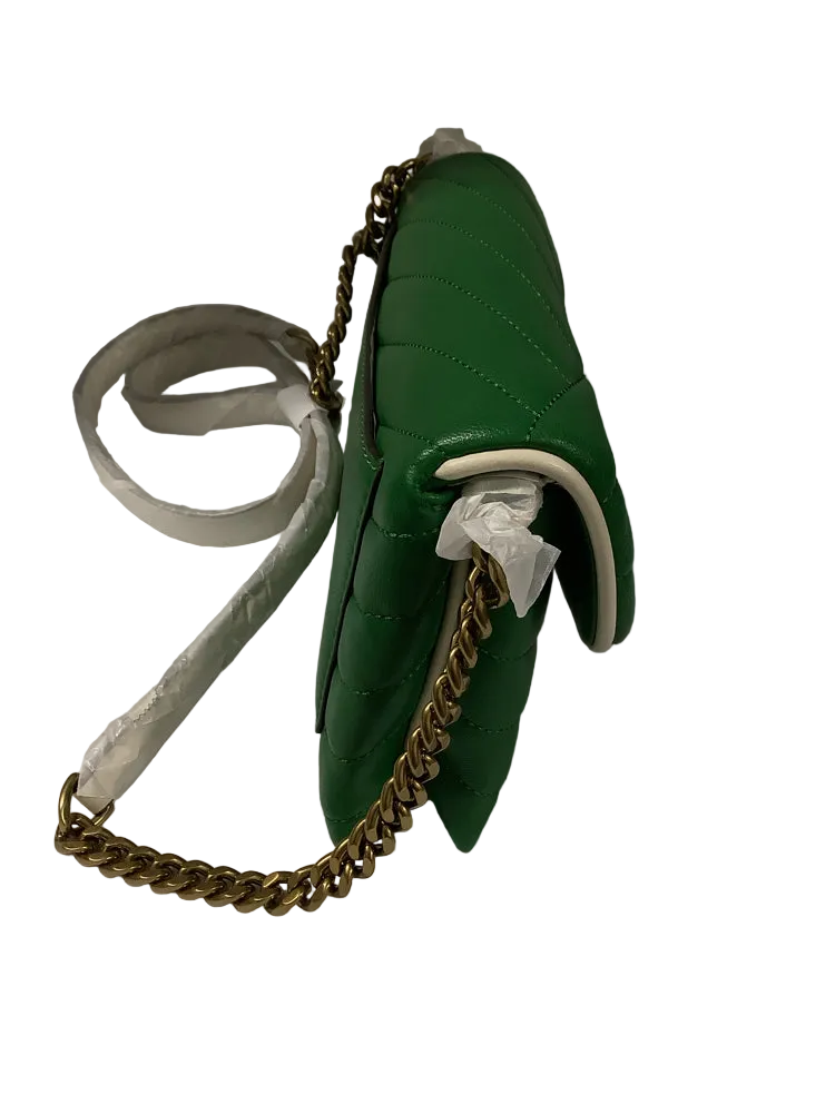 Tory Burch Green & White Kira Handbags