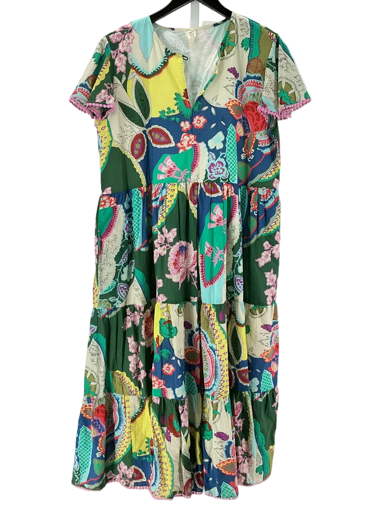 Uncle Frank Size L Blue Multi Dress