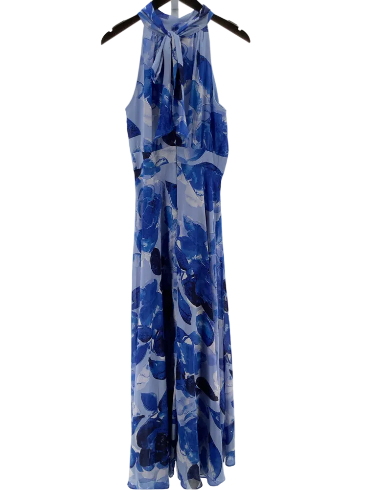 Eliza J Size 8 Blue & White Dress