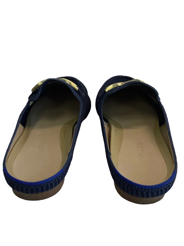 Rothy's Shoe Size 8.5 Navy Double Bit Mules