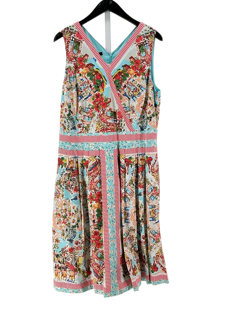 Talbots Size 16 Blue Multi Dress