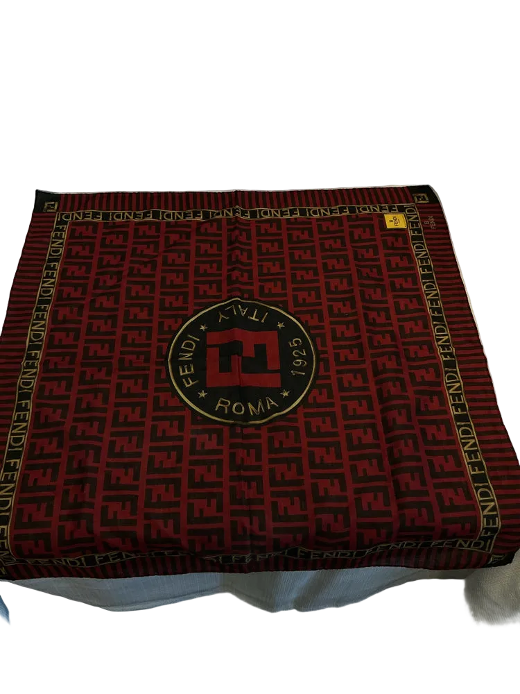 Fendi Red multi Scarf