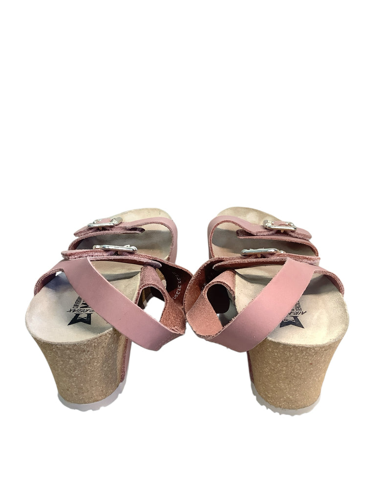 Mephisto Shoe Size 11 Pink & Tan Wedges