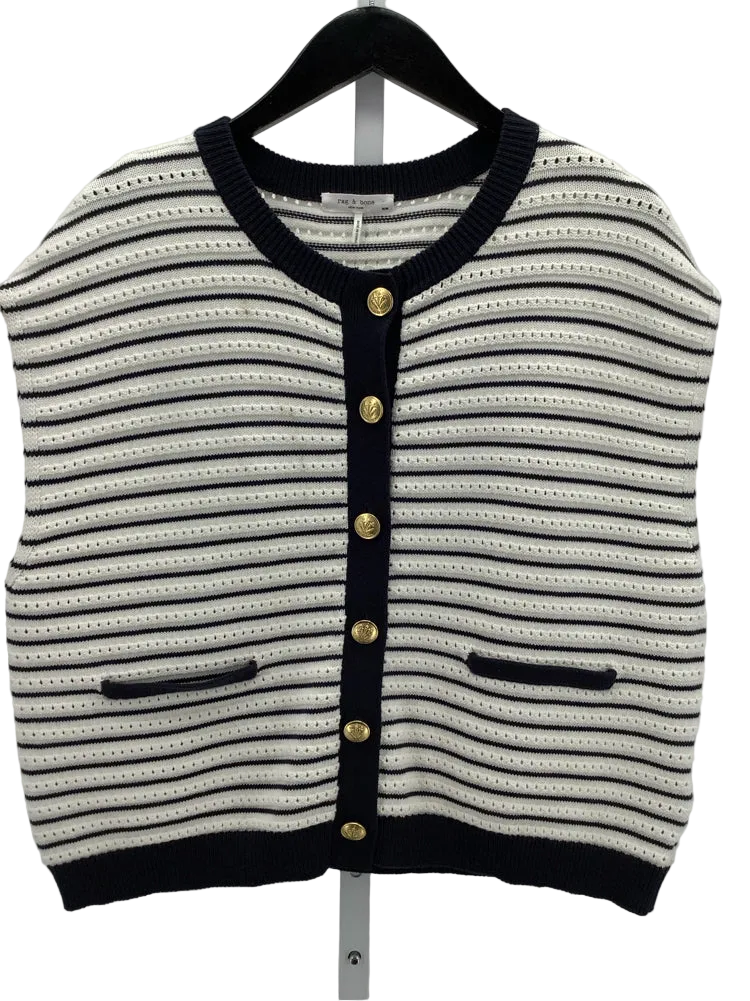 Rag & Bone Size M Navy & white Evelyn Cardigan