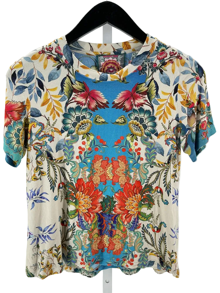 Johnny Was Size XS Blue Multi Shirt