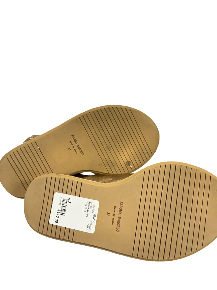 Paloma Barcelo Shoe Size 6.5 Rose Gold Wedges