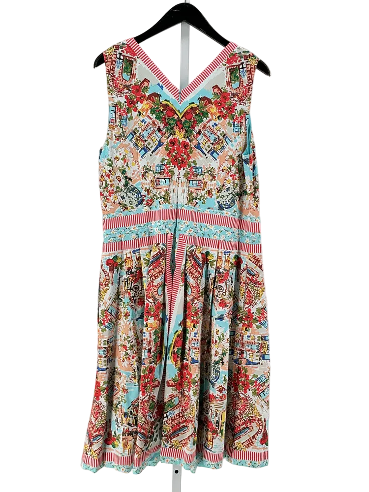 Talbots Size 16 Blue Multi Dress