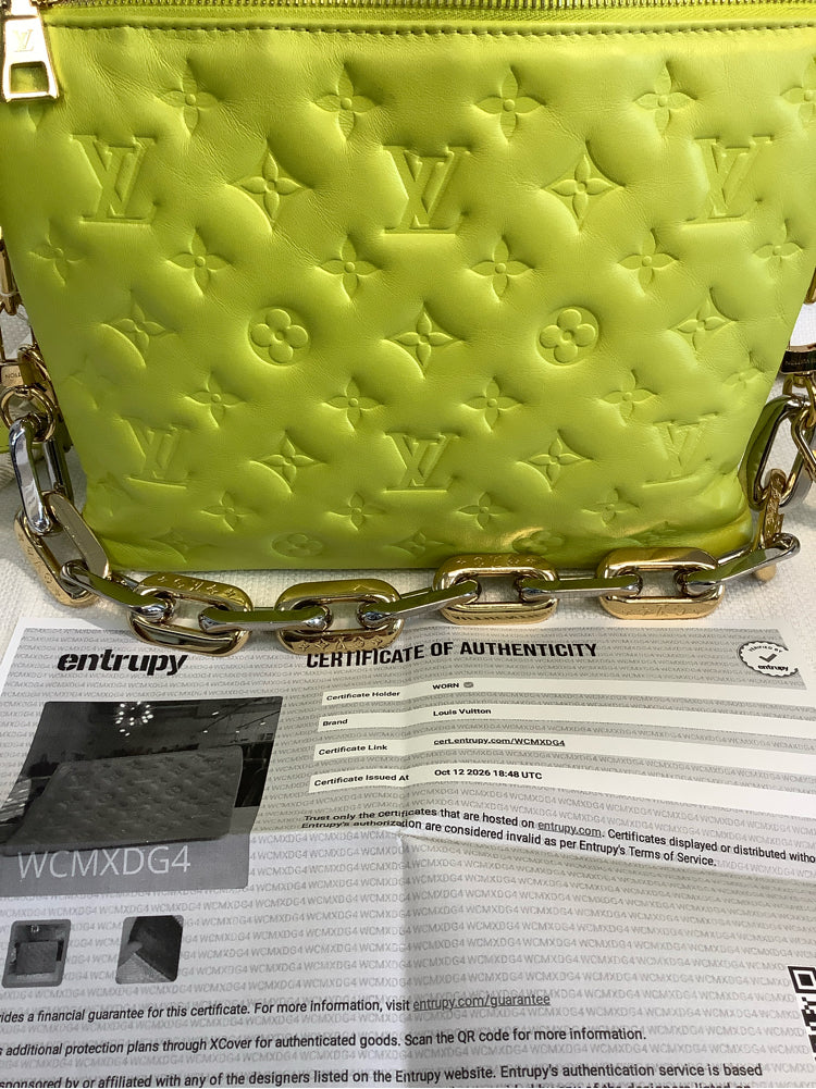 Louis Vuitton Vert Acide COUSSIN PM Handbags