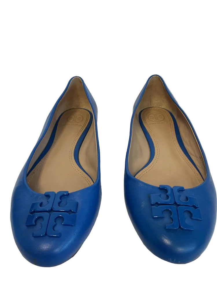 Tory Burch Shoe Size 8 Royal Blue Lowell Flats