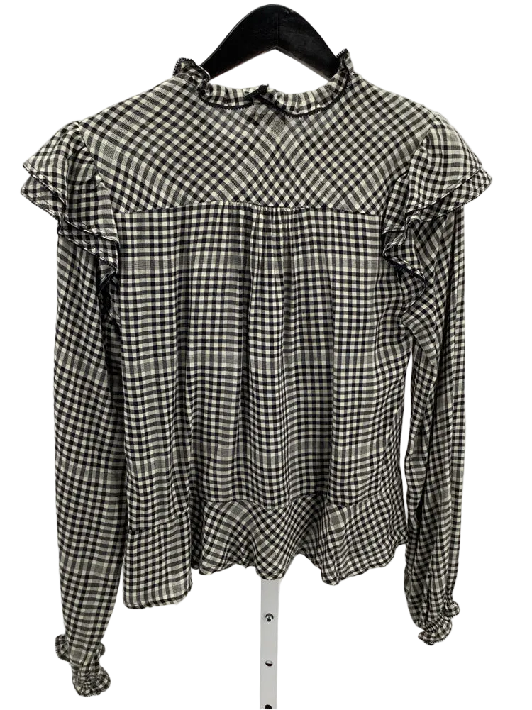 Faherty Size S Black & White Sandia Shirt