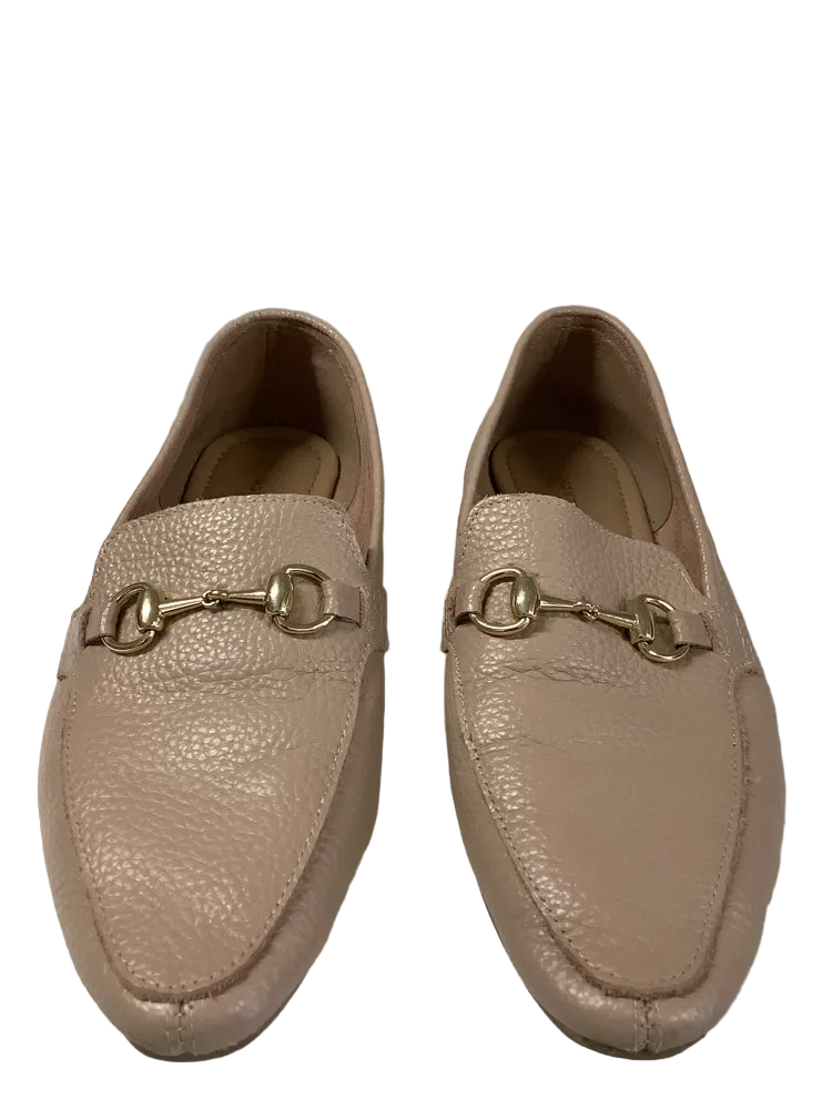 All Black Shoe Size 7.5 Tan Loafers