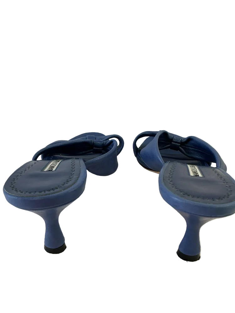 Manolo Blahnik Shoe Size 8.5 Blue Heels