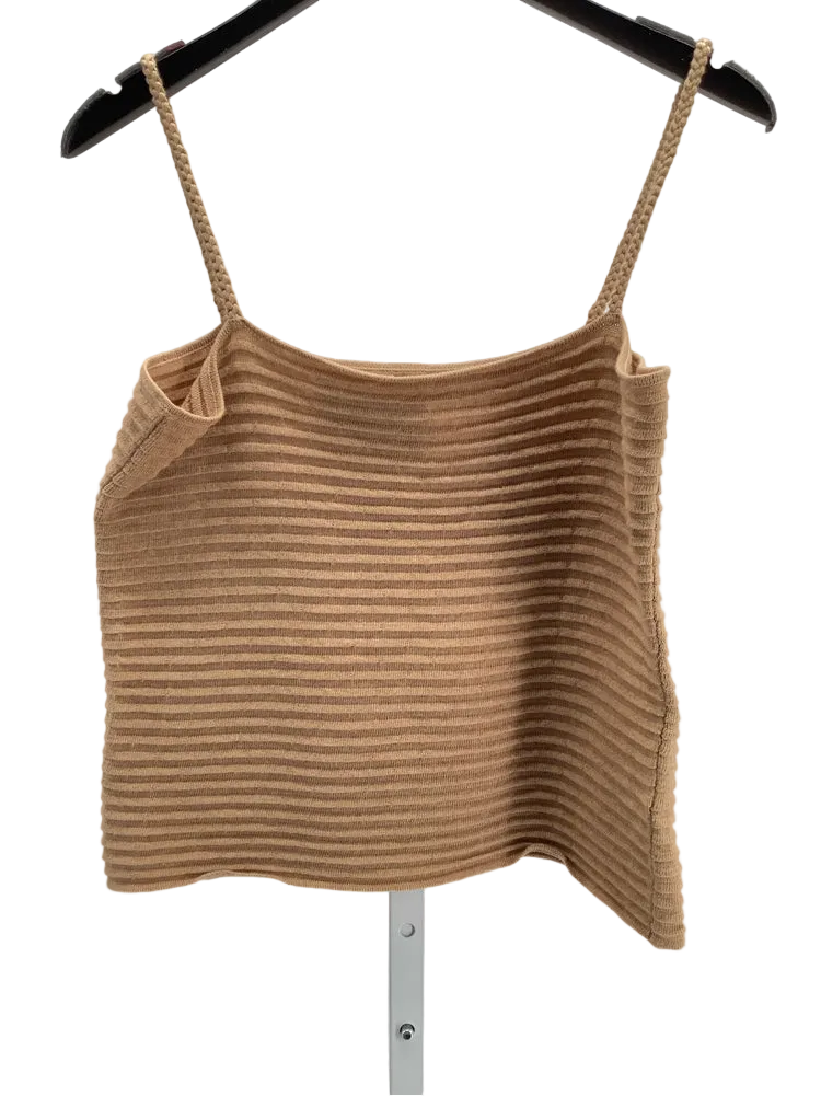 wol hide Size M Tan Ripple Tank Top