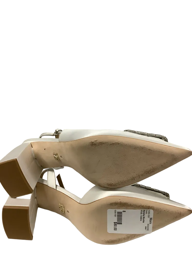 Badgley Mischka Shoe Size 8 White Adaline Heels