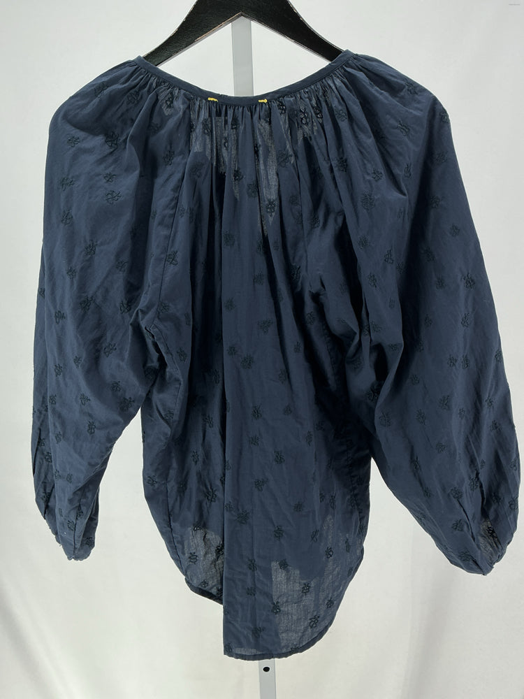 Kerri Rosenthal Size M Navy Charlie Shirt