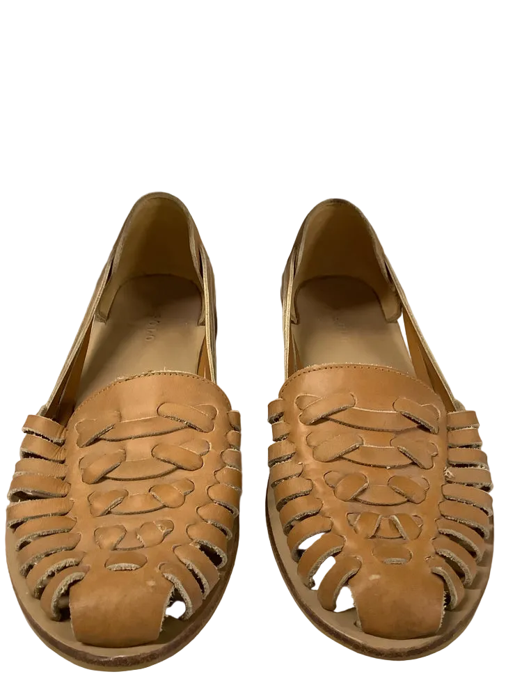 Nisolo Shoe Size 7.5 Tan Huarache Flats