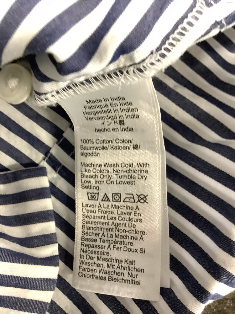 Jcrew Size 6 Navy & white Shirt