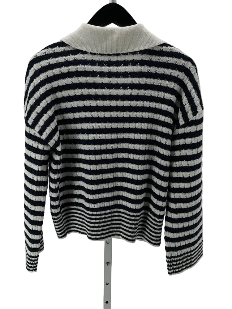 Loft Size S White & Navy Sweater