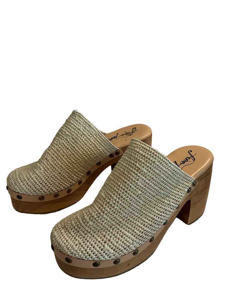 Free People Shoe Size 7.5 Cream Mules