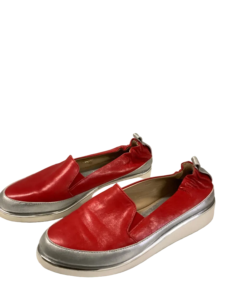Ron White Shoe Size 8.5 Red & Silver Nelleca Sneakers