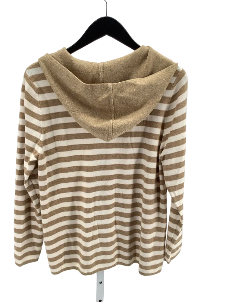 Chicos Size L Tan & Cream Sweater