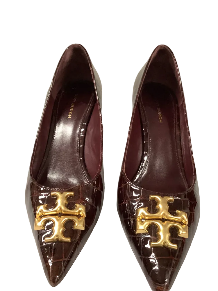 Tory Burch Shoe Size 7.5 Burgundy Eleanor Heels