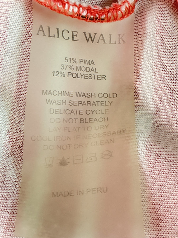 Alice Walk Size S Orange & White Sweatshirt