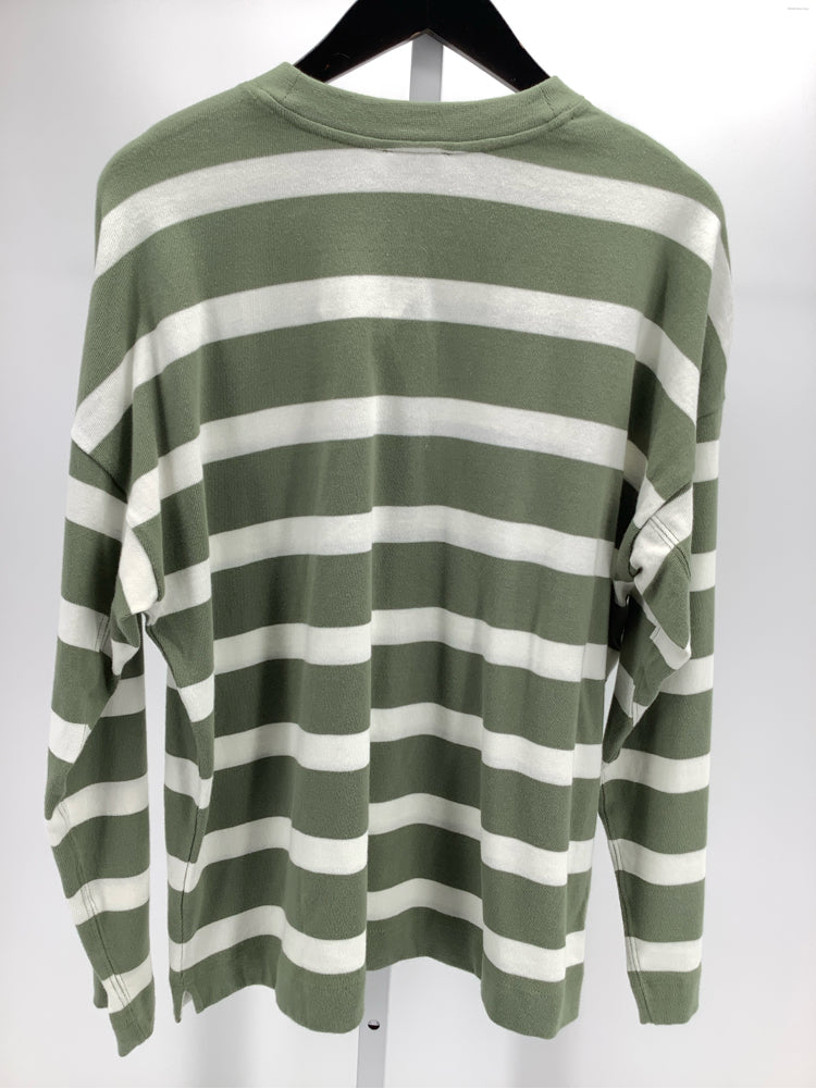 AYR Size M Green & White Early Morning Shirt