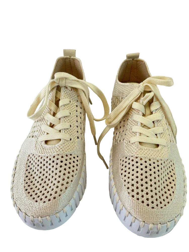 Ilse Jacobsen Shoe Size 6.5 Gold Sneakers