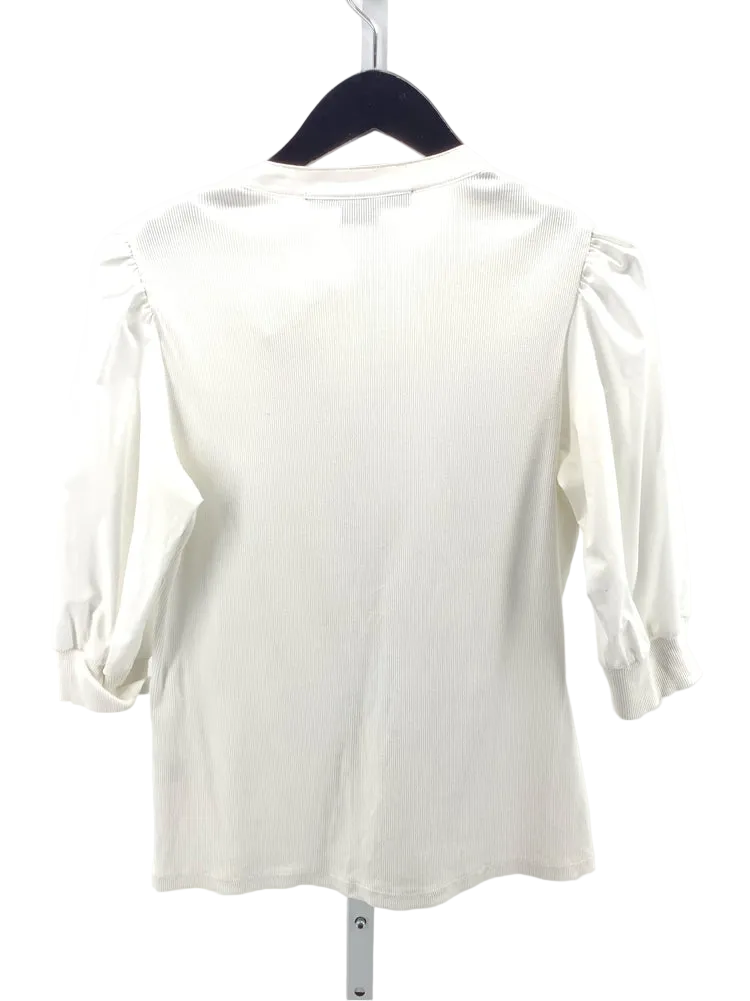 Veronica Beard Size M White Coralee Shirt