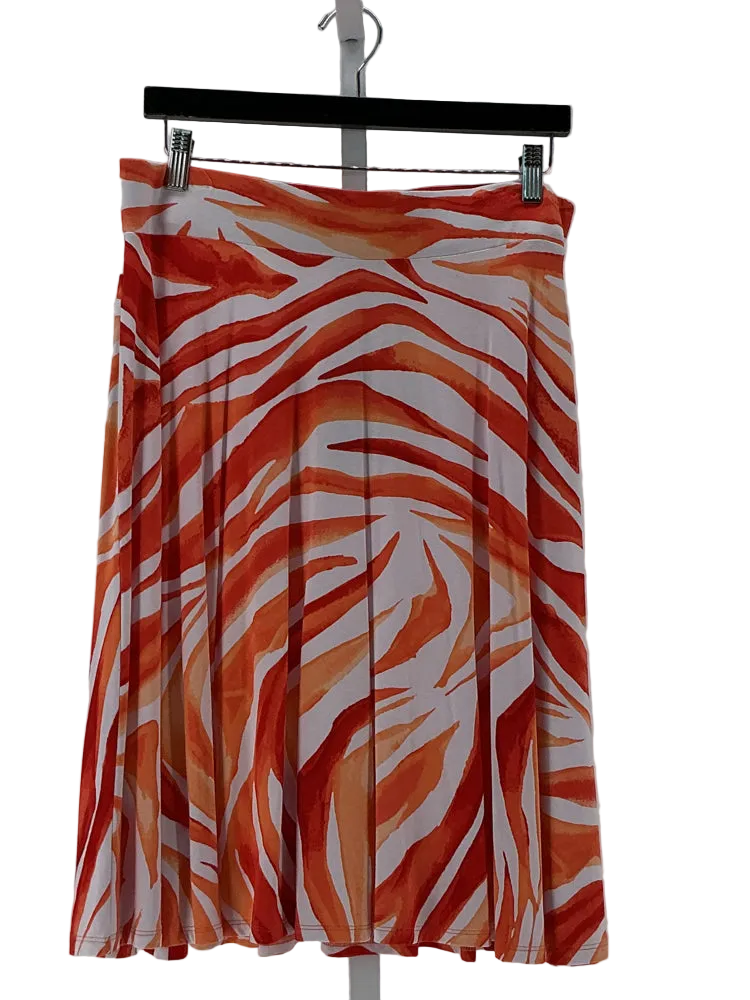 Tommy Bahama Size L Orange & White Skirt