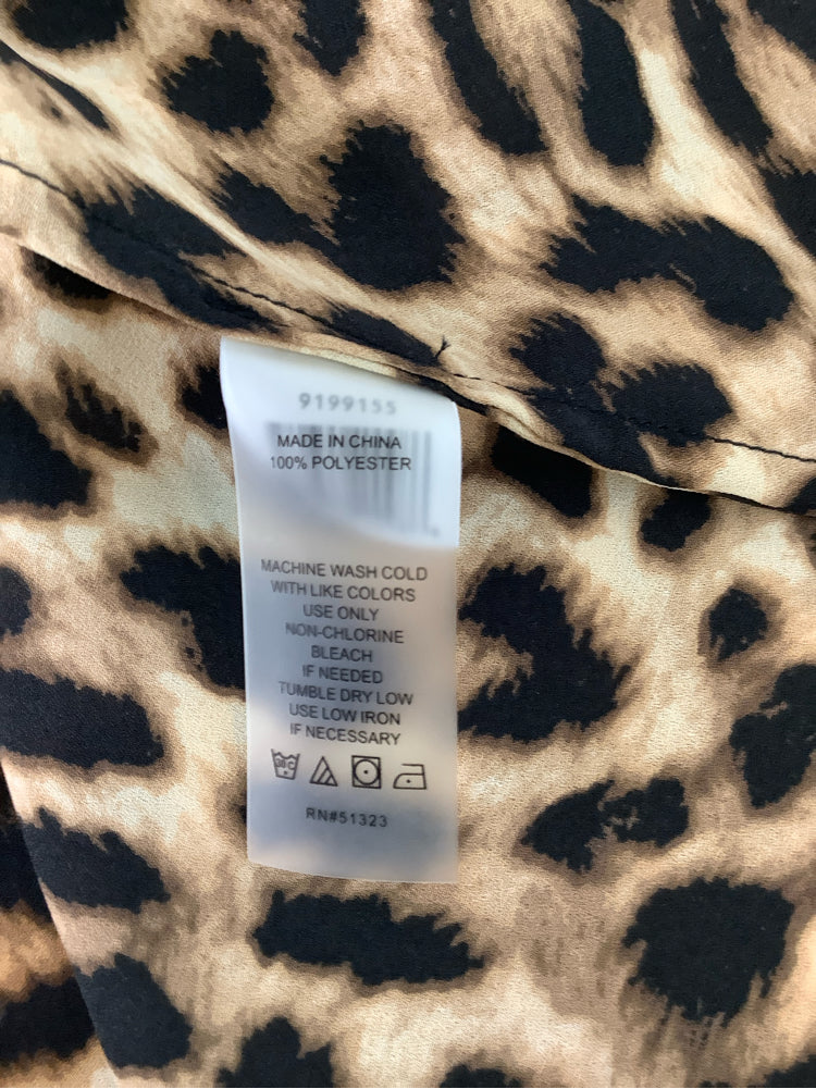 Vince Camuto Size S Black & Tan Shirt