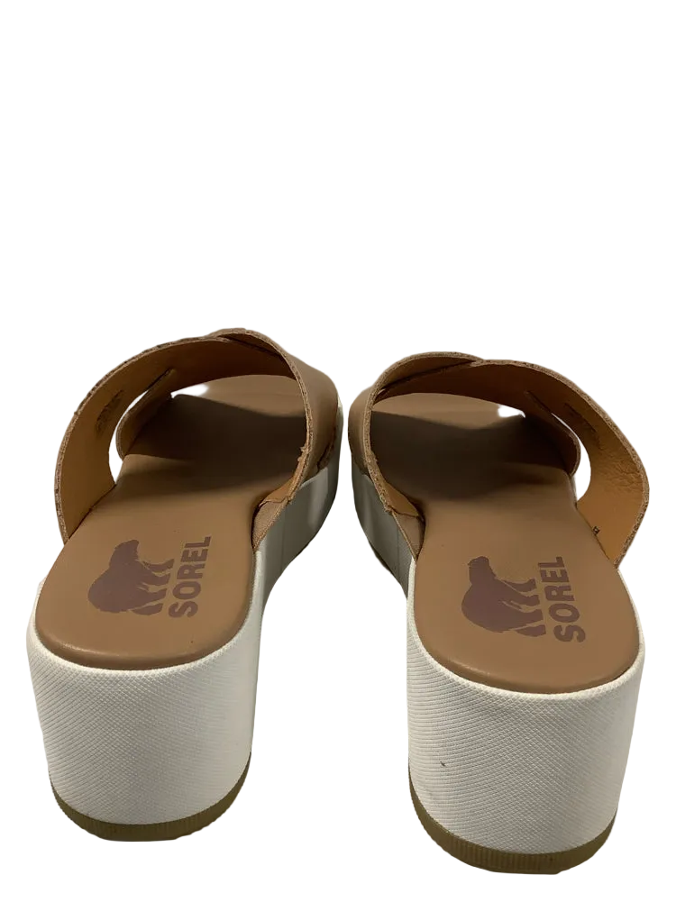 Sorel Shoe Size 8.5 Tan Cameron Slides