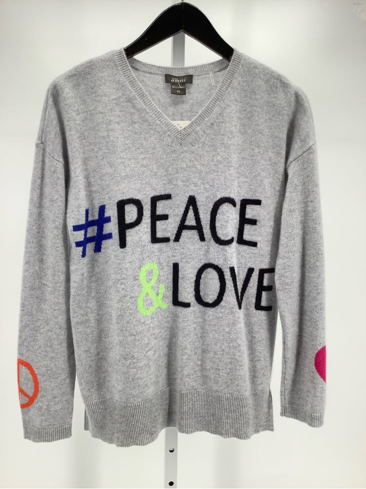 Pure Amici Size XS Gray multi Sweater
