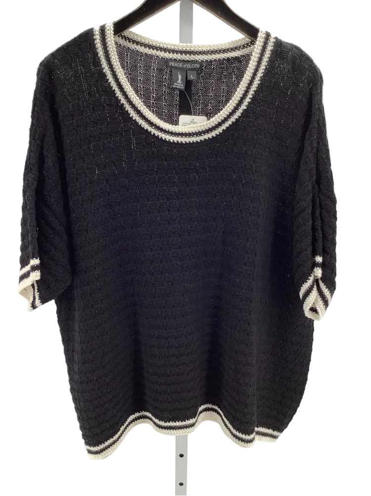 Peace of Cloth Size L Black & White Sweater