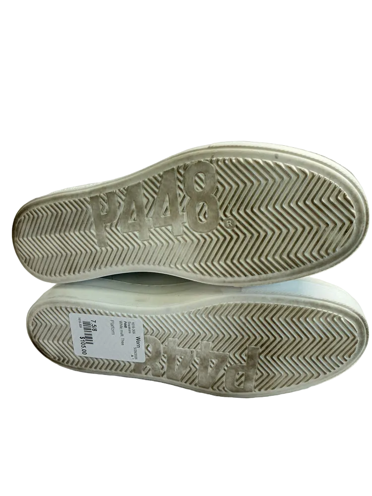 P448 Shoe Size 7.5/8 White multi Thea Sneakers