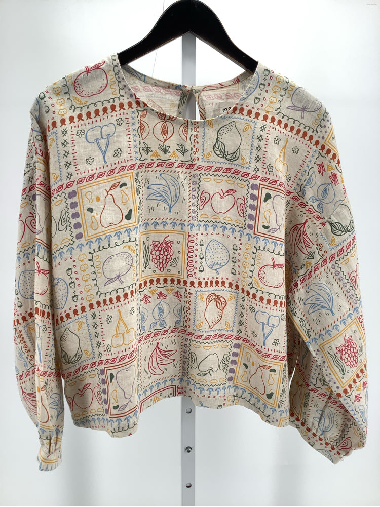 Meadows Size M Tan Multi Katsura Shirt
