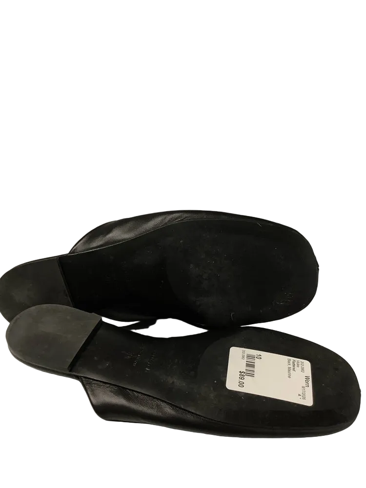 Flattered Shoe Size 10 Black Maurine Mules