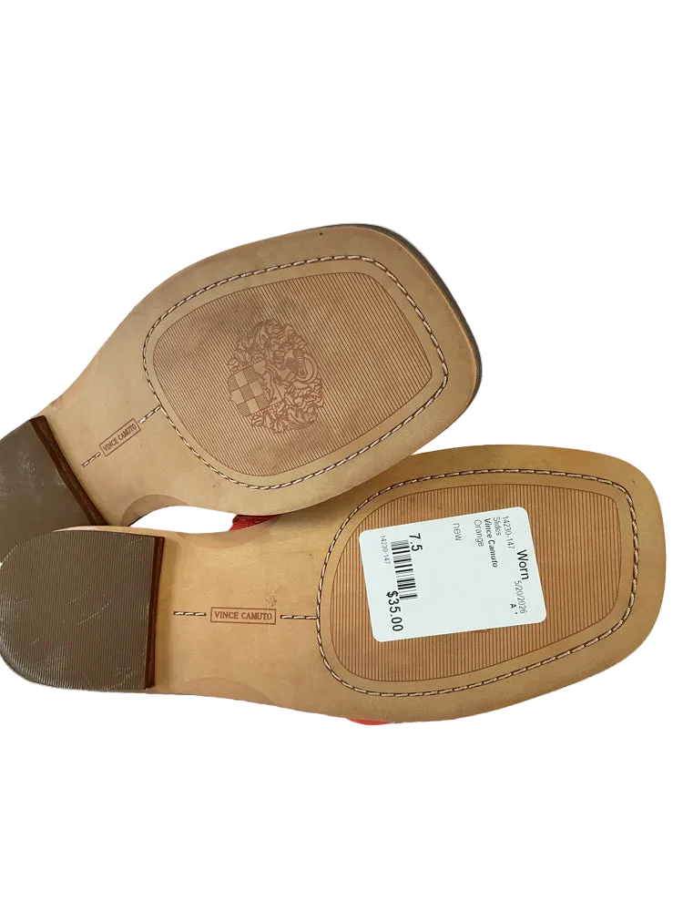 Vince Camuto Shoe Size 7.5 Orange Slides