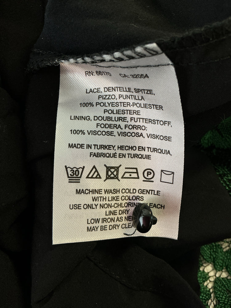 Free People Size S Green & Black Dress