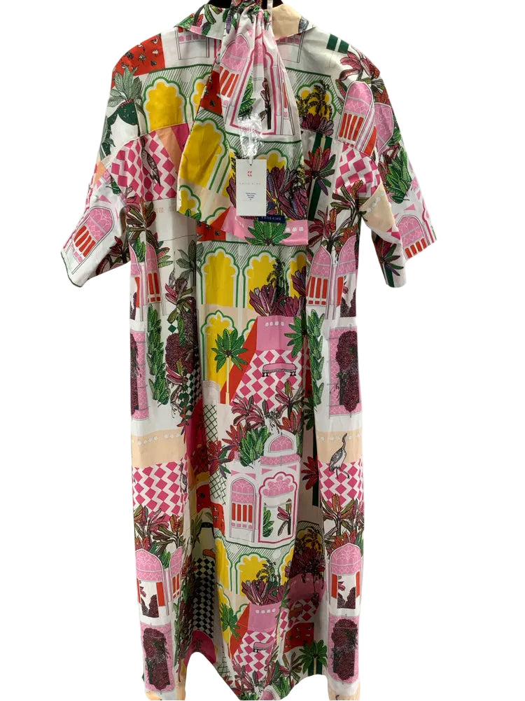 Katie Kime Size XL Pink multi Taza Dress