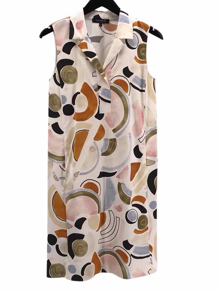 Lafayette 148 Size 4 White multi Dress