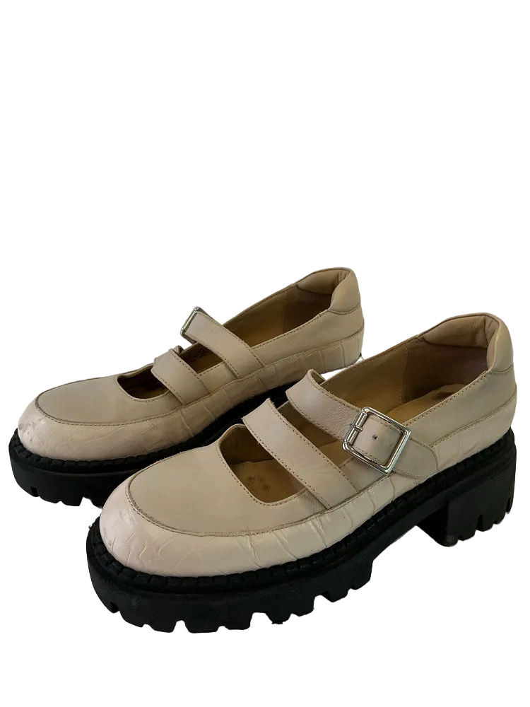 Free People Shoe Size 8.5 Cream Mary Jane