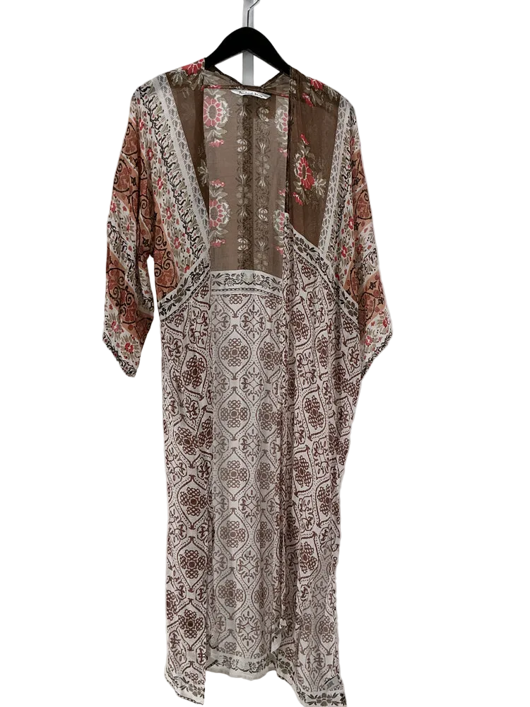Michael Stars Size OS Brown Multi Kimono